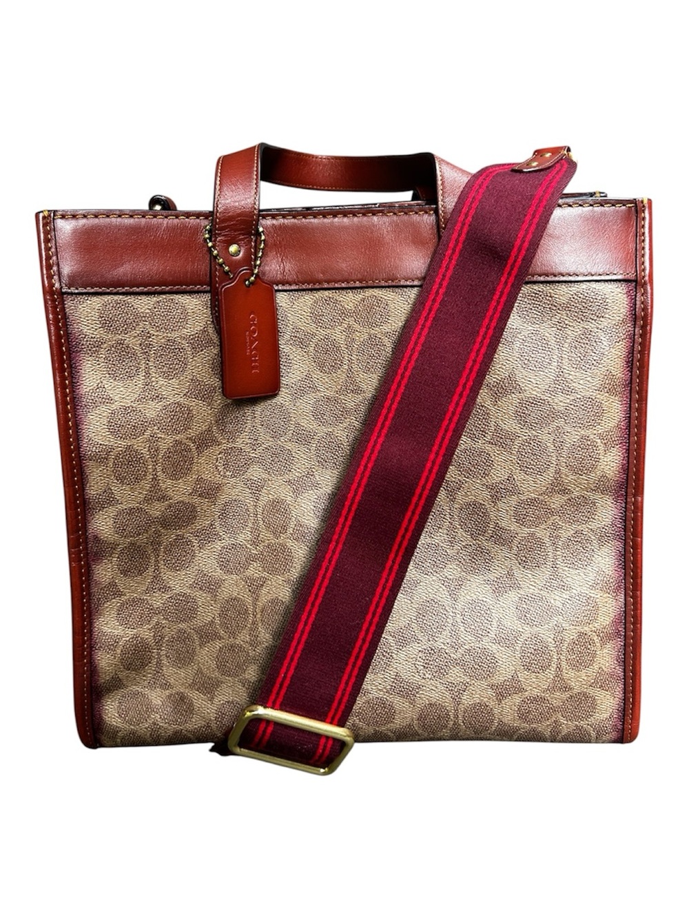 Coach Field Tote 22 Signature Canvas Horse & Carriage Bag